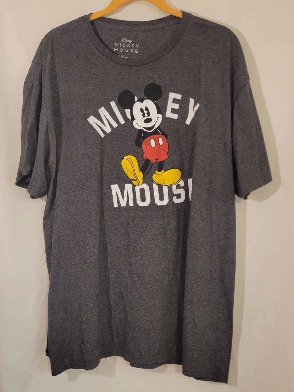 Disney Mickey Mouse Graphic T-Shirt Gray XXL Short Sleeve Tee